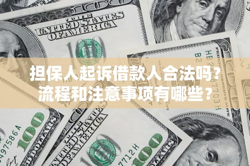 武汉担保人起诉借款人合法吗？流程和注意事项有哪些？