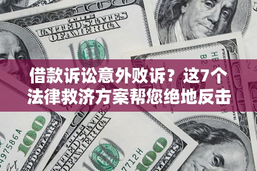 武汉借款诉讼意外败诉？这7个法律救济方案帮您绝地反击！