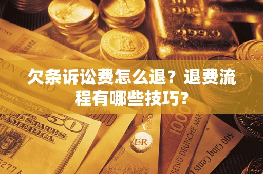 武汉欠条诉讼费怎么退？退费流程有哪些技巧？