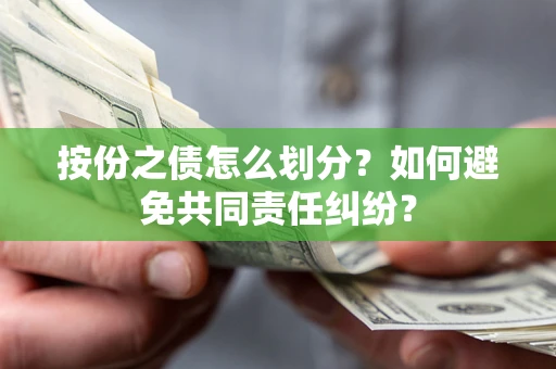 武汉按份之债怎么划分？如何避免共同责任纠纷？