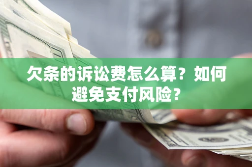 武汉欠条的诉讼费怎么算？如何避免支付风险？