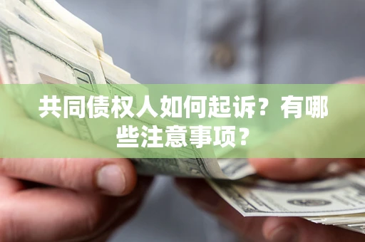 武汉共同债权人如何起诉？有哪些注意事项？