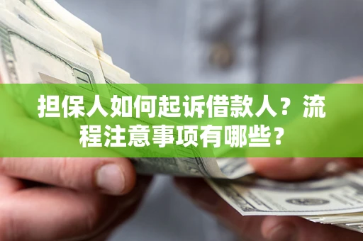 武汉担保人如何起诉借款人？流程注意事项有哪些？